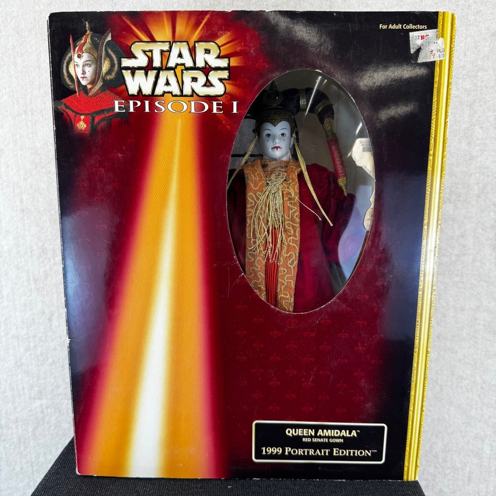 Vtg Star Wars Queen Amidala Red Senate Gown 1999 Portrait Edt Doll Hasbro 61774